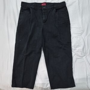 Merona Women's Dark Gray Black Chinos Capri Size 10